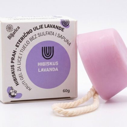 Kruti gel za lice i tijelo – Hibiskus i lavanda (bez sulfata i sapuna)