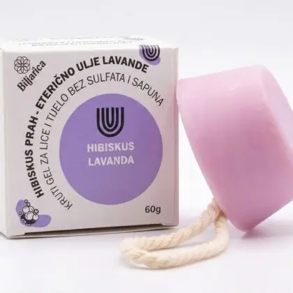Kruti gel za lice i tijelo – Hibiskus i lavanda (bez sulfata i sapuna)